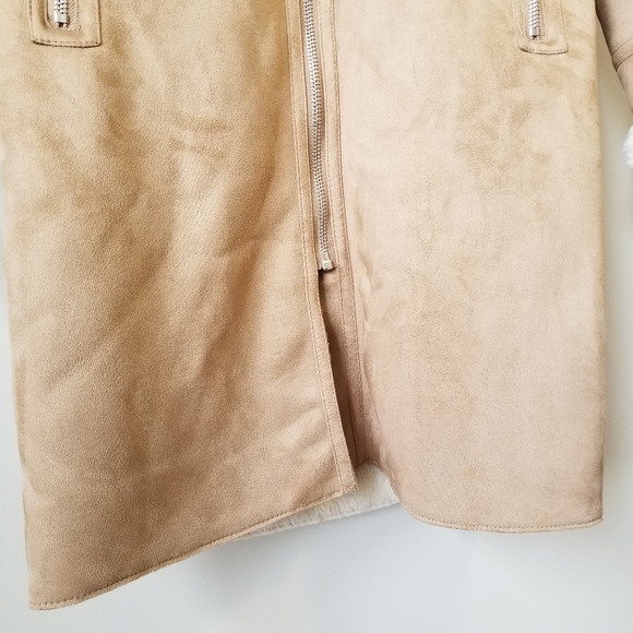 NWOT Zara Faux Suede Biker Jacket - Picture 8 of 16